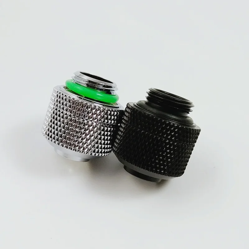 Black/Silver 3/8"ID X 1/2"OD 9.5 X 12.7mm Tubing Compression Fittings G1/4" Thread
Black/Silver 3/8"ID X 1/2"OD 9.5 X 12.7mm Tubing Compression Fittings G1/4" Thread