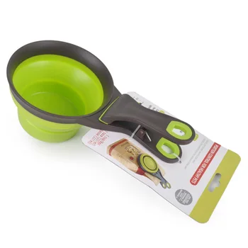 New Creative Measuring Cup Bag Sealing Clip Collapsible Pet Cat Dog Food Feeding Scoop Spoon
New Creative Measuring Cup Bag Sealing Clip Collapsible Pet Cat Dog Food Feeding Scoop Spoon