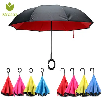 Newest Reverse Umbrellas Folding Double Layer Inverted C Hand Holder Stand Rain Windproof Rolling Over Umbrella For Women Men
Newest Reverse Umbrellas Folding Double Layer Inverted C Hand Holder Stand Rain Windproof Rolling Over Umbrella For Women Men