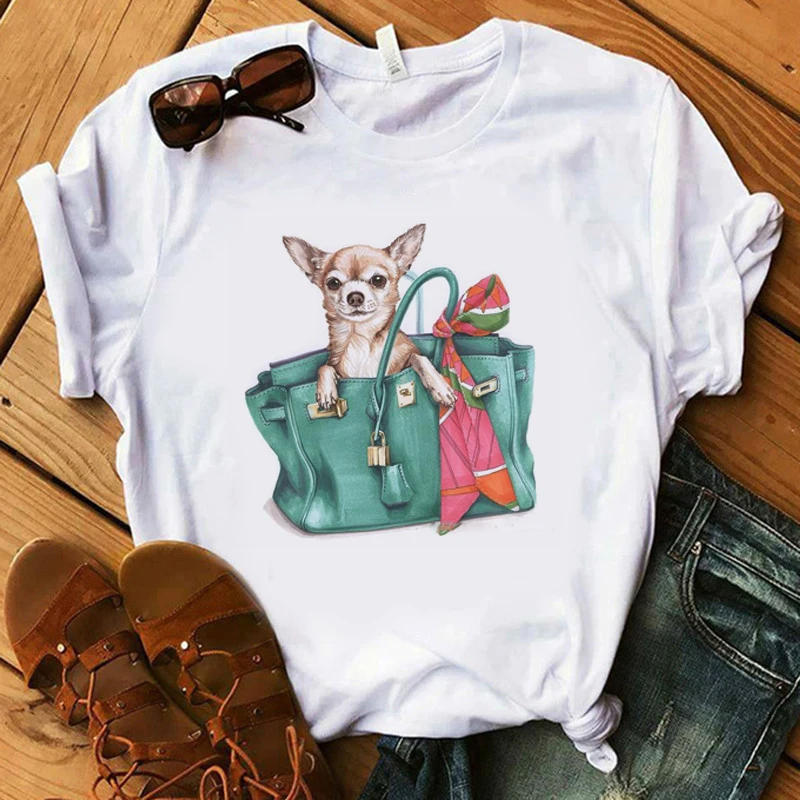 New Street Style Shirt Women Tshirt Fashion Short Sleeve T Shirt Women Print High-heeled Shoes Dog Bag Print Girls Tops Tees
New Street Style Shirt Women Tshirt Fashion Short Sleeve T Shirt Women Print High-heeled Shoes Dog Bag Print Girls Tops Tees