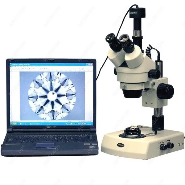 Stereo Microscope--AmScope Supplies 3.5X-90X Jewelry Gem Stereo Microscope + Dual Halogen + 1.3MP Camera SM-2TZ-DK-M
Stereo Microscope--AmScope Supplies 3.5X-90X Jewelry Gem Stereo Microscope + Dual Halogen + 1.3MP Camera SM-2TZ-DK-M