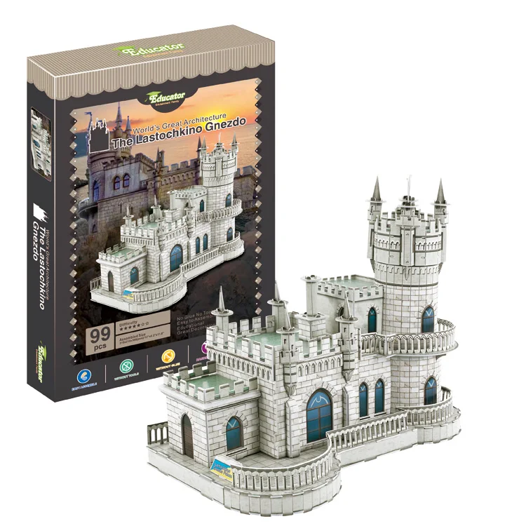 3D puzzle paper building model birthday gift toy Ukraine The Lastochkino Gnezdo Castle world's great architecture present 1pc
3D puzzle paper building model birthday gift toy Ukraine The Lastochkino Gnezdo Castle world's great architecture present 1pc