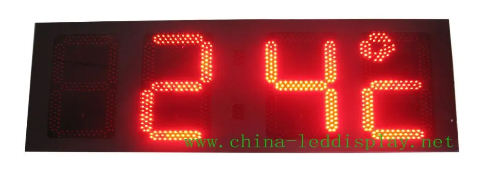 large size outdoor waterproof 16inch height character 4digits red color time and temperature led clock(HOT4-16R)
large size outdoor waterproof 16inch height character 4digits red color time and temperature led clock(HOT4-16R)