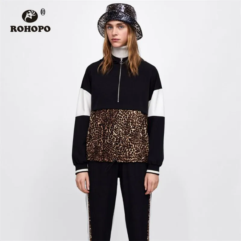 ROHOPO Women Leopard Hoodies Patchwork Hooded Autumn 2019 Pullover Sweatshirt Vogue Jersey Zipper Up Casual Hoodies
ROHOPO Women Leopard Hoodies Patchwork Hooded Autumn 2019 Pullover Sweatshirt Vogue Jersey Zipper Up Casual Hoodies