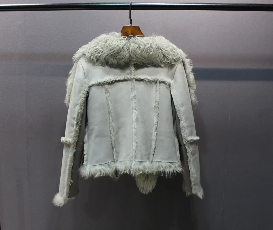 female genuine sheep skin and leather jacket (4)