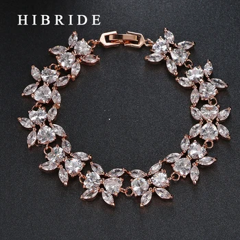 HIBRIDE JEWELRY Brand Top Sale Charm AAA Cubic Zircon Wedding Bracelets,Rose Gold Color Bangles Luxury Women Jewelry, B-16
HIBRIDE JEWELRY Brand Top Sale Charm AAA Cubic Zircon Wedding Bracelets,Rose Gold Color Bangles Luxury Women Jewelry, B-16