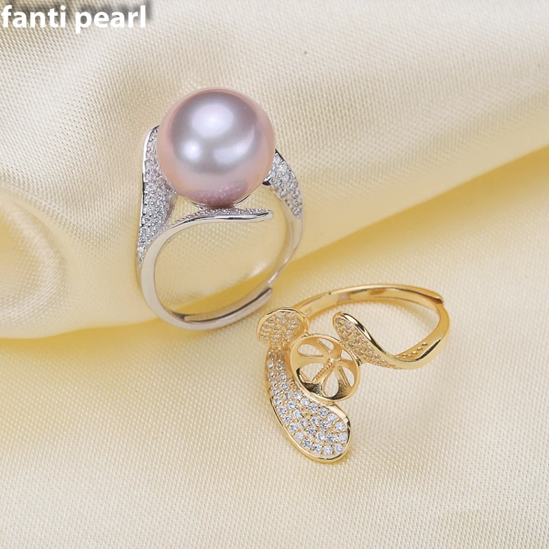 DIY Pearl Ring 925 silver Accessories Natural freshwater Pearl rings s925 Sterling Silver ring 10-12mm
DIY Pearl Ring 925 silver Accessories Natural freshwater Pearl rings s925 Sterling Silver ring 10-12mm