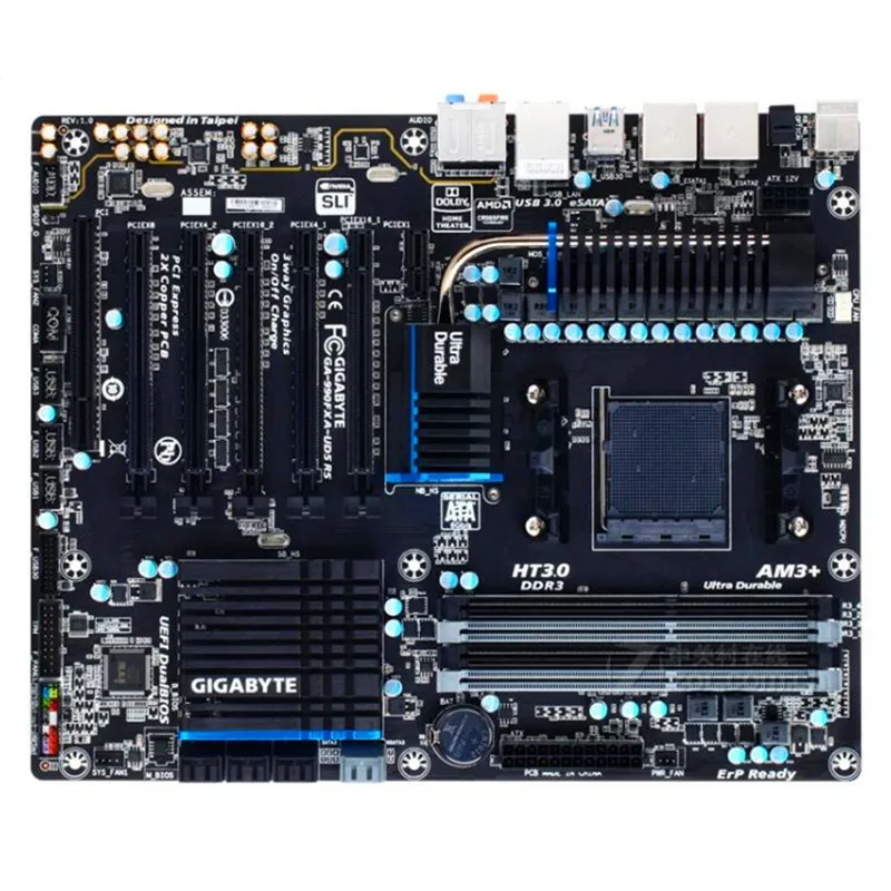 Used for Gigabyte GA-990FXA-UD5-R5 990FXA-UD5-R5 AM3+ AM3 990 Motherboard USB3.0 SATA3 ATX