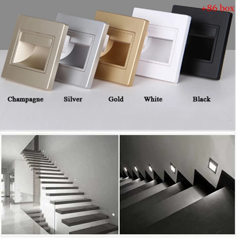 1pcs Recessed LED wall Sconce lights 1.5W AC85-265V Recessed led Stair Light stairway corridor wall foot lamp +86 box
1pcs Recessed LED wall Sconce lights 1.5W AC85-265V Recessed led Stair Light stairway corridor wall foot lamp +86 box