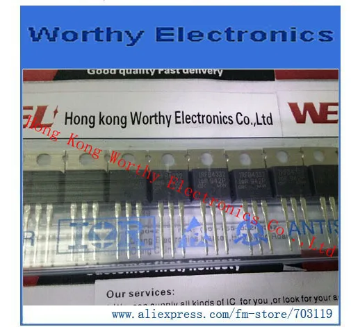 Free shipping 10pcs/lot IRFB4332PBF IRFB4332PB IRFB4332P IRFB4332 MOSFET N-CH 250V 60A TO-220AB
Free shipping 10pcs/lot IRFB4332PBF IRFB4332PB IRFB4332P IRFB4332 MOSFET N-CH 250V 60A TO-220AB