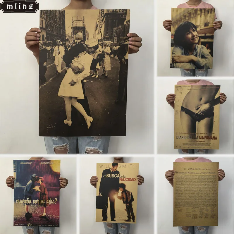 mling 1PC Vintage Posters Movie Poster Kraft Paper Posters Drawing Classic Poster Bar Home Decoration Painting Wall Sticker
mling 1PC Vintage Posters Movie Poster Kraft Paper Posters Drawing Classic Poster Bar Home Decoration Painting Wall Sticker