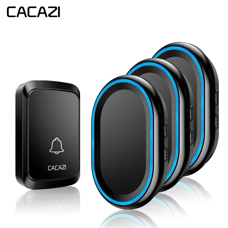 CACAZI Home Wireless Intelligent Doorbell LED Night light 300M Remote Waterproof bell 58 Chimes US EU Plug 1 Button 3 Receiver 
CACAZI Home Wireless Intelligent Doorbell LED Night light 300M Remote Waterproof bell 58 Chimes US EU Plug 1 Button 3 Receiver