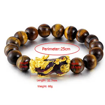 Fashion 12mm Natural Tiger Eye Stone Beads Bracelet Sand Gold Thermochromic Pixiu Charm Bracelet Handmade Men Jewelry Dropship
Fashion 12mm Natural Tiger Eye Stone Beads Bracelet Sand Gold Thermochromic Pixiu Charm Bracelet Handmade Men Jewelry Dropship