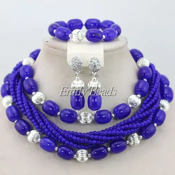 Silver Royal Blue Artificial Coral Beads 2015 New Design Nigerian African Wedding Beads Necklace Jewelry Set Free Shipping CJ443 
Silver Royal Blue Artificial Coral Beads 2015 New Design Nigerian African Wedding Beads Necklace Jewelry Set Free Shipping CJ443