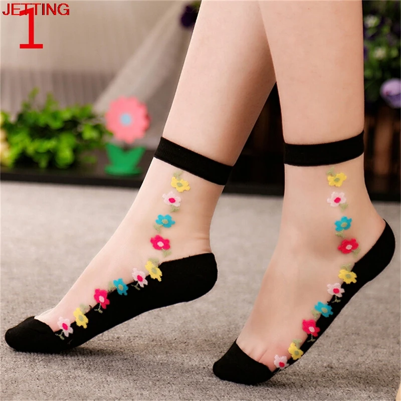 New 1 Pair Beautiful Women Lace Socks Crystal Glass Silk Short Thin Transparent Roses Flower Socks Free Shipping
New 1 Pair Beautiful Women Lace Socks Crystal Glass Silk Short Thin Transparent Roses Flower Socks Free Shipping