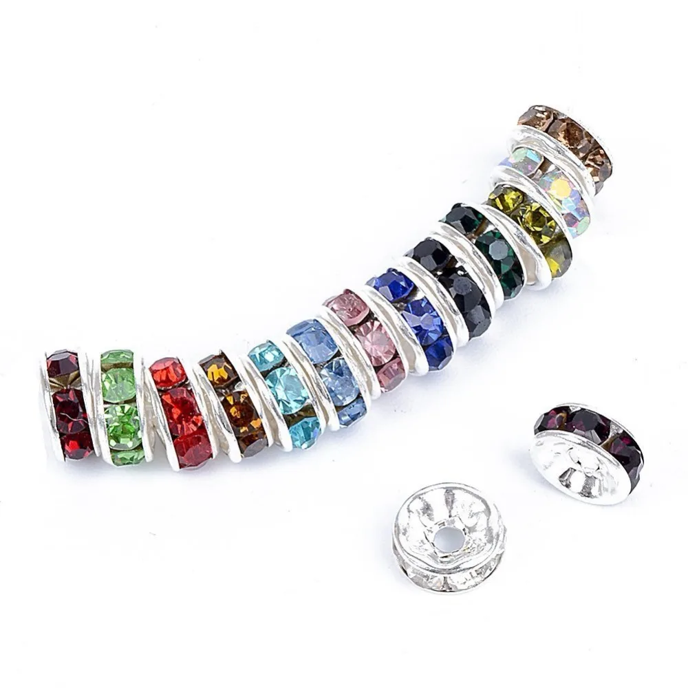 100 Pcs Bright Silver Crystal Rondelle Spacer Bead Plated 6/8/10mm Beads for jewelery Making Assorted Colors Beads for Bracelets
100 Pcs Bright Silver Crystal Rondelle Spacer Bead Plated 6/8/10mm Beads for jewelery Making Assorted Colors Beads for Bracelets