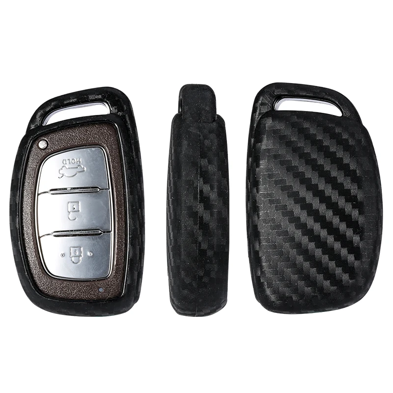 Carbon Fiber Pattern Silicone Car Key Case Keychain Cover For Hyundai Elantra Tucson Mistra Verna Sonata IX25 IX35 Smart Keys
Carbon Fiber Pattern Silicone Car Key Case Keychain Cover For Hyundai Elantra Tucson Mistra Verna Sonata IX25 IX35 Smart Keys