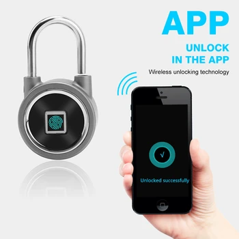 IP65 Waterproof Keyless portable Smart Lock Version 4.0 Fingerprint Padlock Anti-Theft iOS Android APP Control Door Cabinet Padl
IP65 Waterproof Keyless portable Smart Lock Version 4.0 Fingerprint Padlock Anti-Theft iOS Android APP Control Door Cabinet Padl