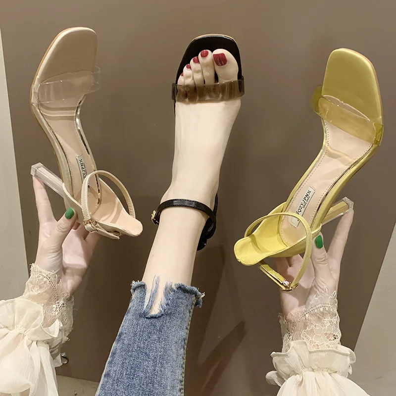 2019 new summer word buckle with transparent sandals female tide wild sexy ultra high heel stiletto
2019 new summer word buckle with transparent sandals female tide wild sexy ultra high heel stiletto