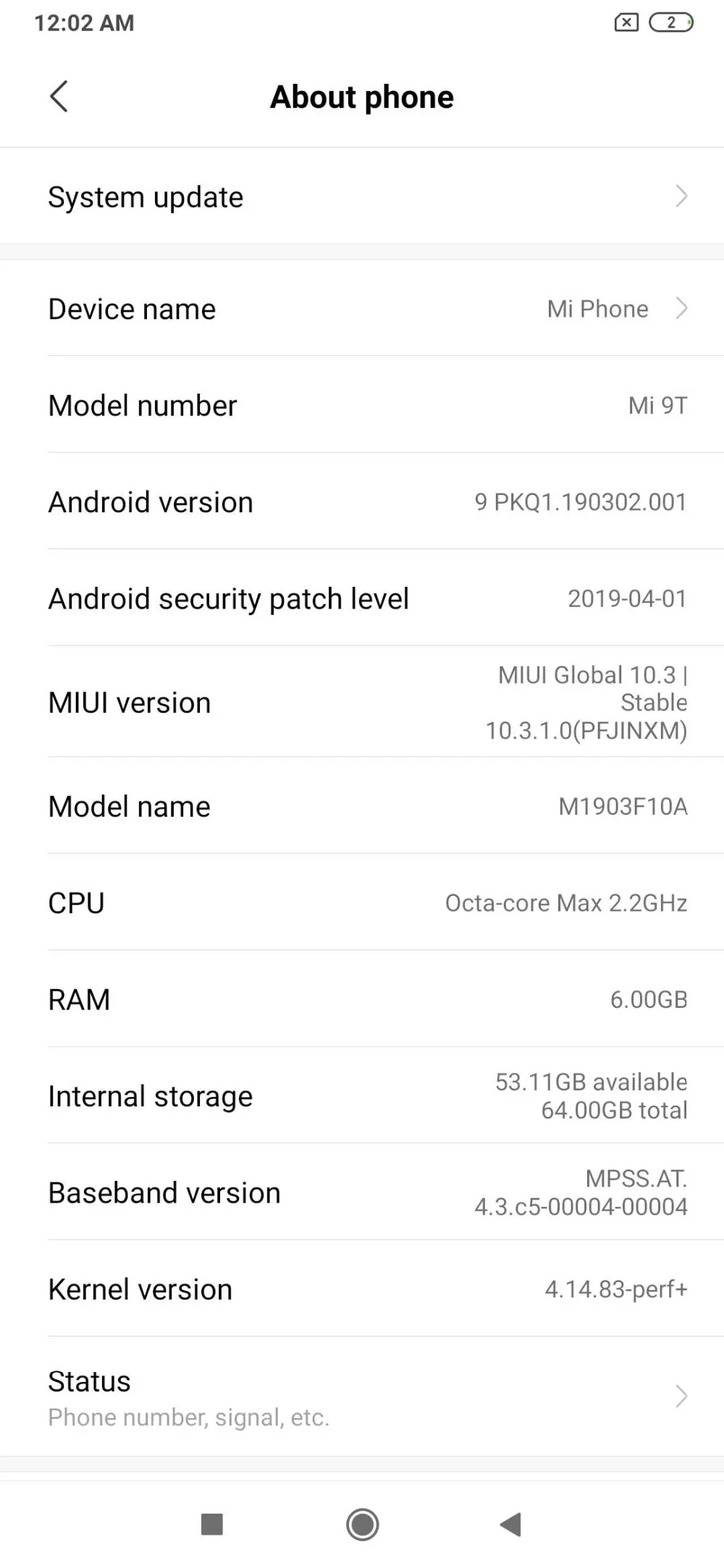 Miui Global Redmi 7