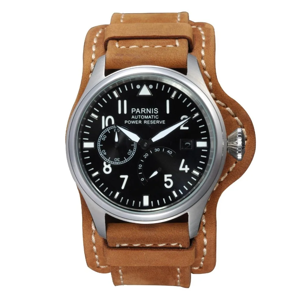 47mm parnis black dial luminous power reserve sea-gull 2530 movement adjust date automatic mens watch P98
47mm parnis black dial luminous power reserve sea-gull 2530 movement adjust date automatic mens watch P98