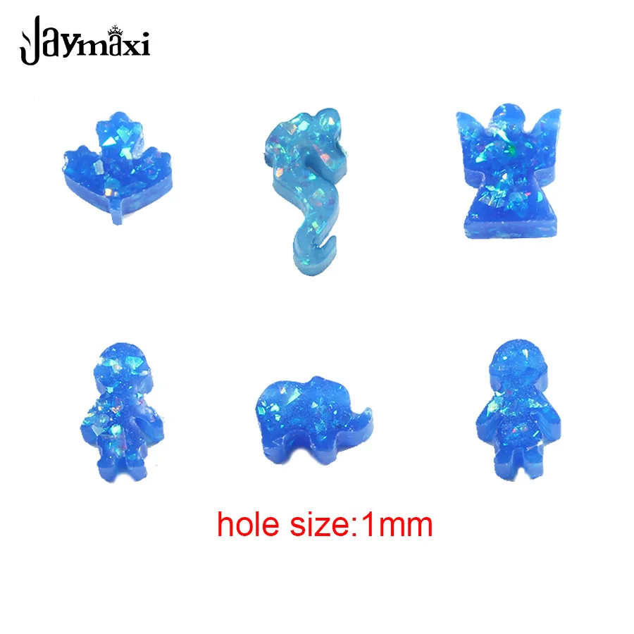 Jaymaxi Blue Girl Leaf Seahorse Opal Charms DIY Jewelry 1mm Hole pigeon Elephant Bead For Women Necklace Bracelet 20Piece/lot
Jaymaxi Blue Girl Leaf Seahorse Opal Charms DIY Jewelry 1mm Hole pigeon Elephant Bead For Women Necklace Bracelet 20Piece/lot