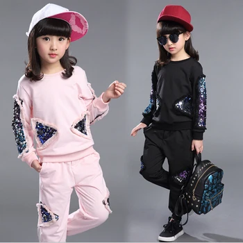 Children's clothes girls autumn new sports suit 2016 child sequins embroidery twinset leisure kids suit set for girls costume 
Children's clothes girls autumn new sports suit 2016 child sequins embroidery twinset leisure kids suit set for girls costume