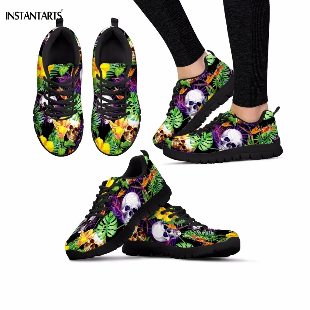 INSTANTARTS Women Men Spring Running Shoes Punk Tropical Skull/Palm Leaves Pattern Sport Shoes Breathable Light Lace Up Sneakers
INSTANTARTS Women Men Spring Running Shoes Punk Tropical Skull/Palm Leaves Pattern Sport Shoes Breathable Light Lace Up Sneakers