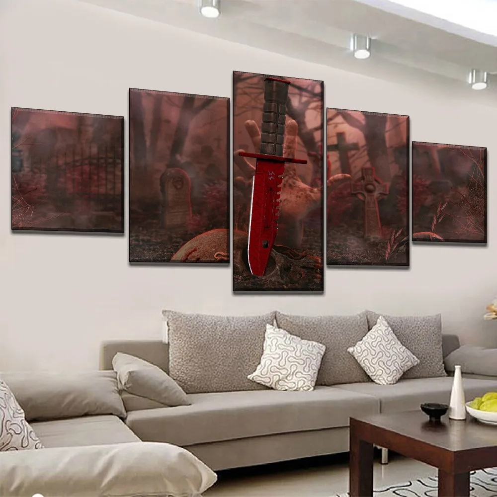 Modular Picture Home Decor Wall 5 Panel Cemetery Weapon Dagger Painting Game Counter Strike Global Offensive Poster Canvas Print
Modular Picture Home Decor Wall 5 Panel Cemetery Weapon Dagger Painting Game Counter Strike Global Offensive Poster Canvas Print