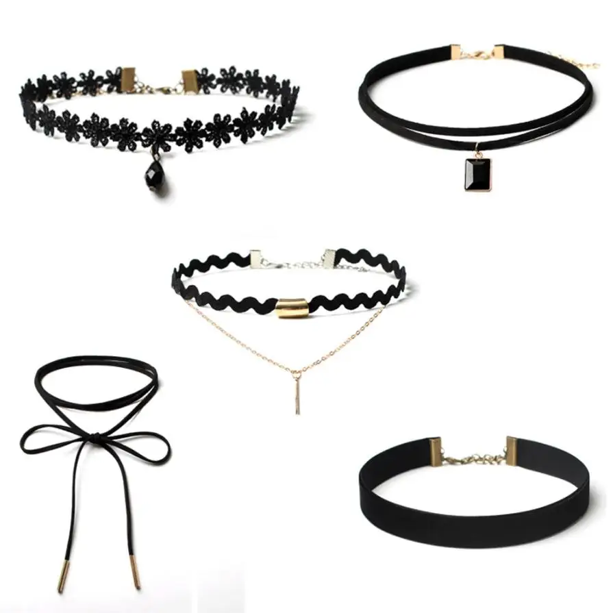 Popular 5 Pieces Choker Necklace Set Stretch Velvet Classic Gothic Tattoo Lace Choker Necklaces Jewelry Accessories Pendientes
Popular 5 Pieces Choker Necklace Set Stretch Velvet Classic Gothic Tattoo Lace Choker Necklaces Jewelry Accessories Pendientes