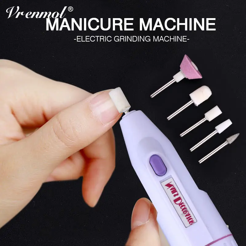 Vrenmol Portable 5 In 1 Set Electric Nail Drill Set Cutter Nail Files Manicure Grinding Machine Nail Art Sand Carving Bits Tips
Vrenmol Portable 5 In 1 Set Electric Nail Drill Set Cutter Nail Files Manicure Grinding Machine Nail Art Sand Carving Bits Tips