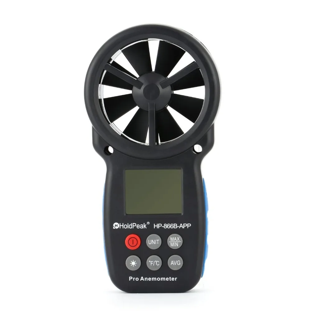 HP-866B-APP Digital Anemometer HoldPeak Handheld Wind Speed Meter For Measuring Wind Speed Temperature And Wind Chill
HP-866B-APP Digital Anemometer HoldPeak Handheld Wind Speed Meter For Measuring Wind Speed Temperature And Wind Chill