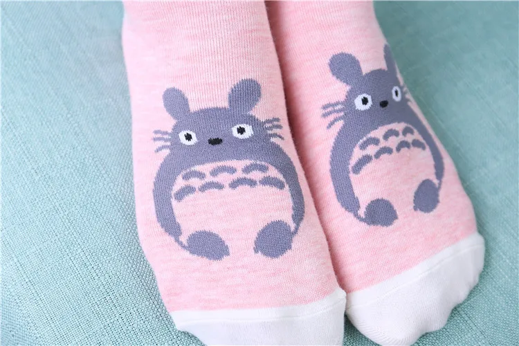 Totoro Winter Women Socks Cotton Hayao Miyazaki Christmas Socks Harajuku Kawaii Funny Socks Cartoon Comic Thick Socks Cotton New