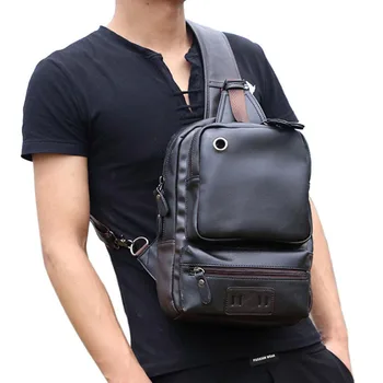 Men Retro Leather Cow Sling Chest Bag Crossbody Shoulder Messenger Pack Business Travel Outdoor Hiking with Headphone Cable Hole
Men Retro Leather Cow Sling Chest Bag Crossbody Shoulder Messenger Pack Business Travel Outdoor Hiking with Headphone Cable Hole