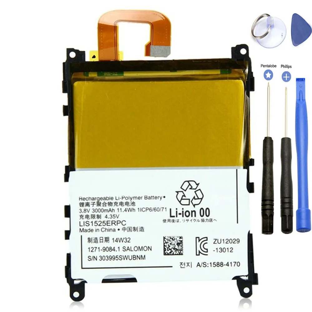 ISUNOO LIS1525ERPC 3.8V 3000mAh Replacement Battery For Sony Xperia Z1 L39H C6902 C6903 Rechargeable Battery with repair tools
ISUNOO LIS1525ERPC 3.8V 3000mAh Replacement Battery For Sony Xperia Z1 L39H C6902 C6903 Rechargeable Battery with repair tools