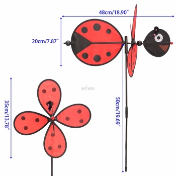 Bee Ladybug Windmill Whirligig Wind Spinner Home Yard Garden Decor Kids Toys MAY07 dropshipping
Bee Ladybug Windmill Whirligig Wind Spinner Home Yard Garden Decor Kids Toys MAY07 dropshipping