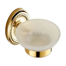 Bathroom Accessory Gold Color Golden Brass Wall Mounted Bathroom Glass Soap Dish Holder aba612
Bathroom Accessory Gold Color Golden Brass Wall Mounted Bathroom Glass Soap Dish Holder aba612