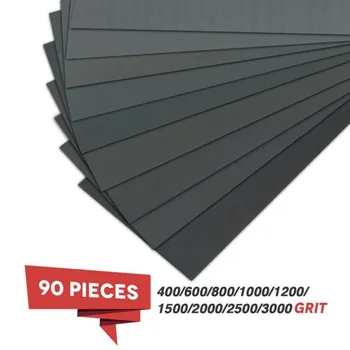 90Pcs 9*3.6 inch sandpaper 60#-5000# sandpaper set water sandpaper set Water Abrasive SandPapers
90Pcs 9*3.6 inch sandpaper 60#-5000# sandpaper set water sandpaper set Water Abrasive SandPapers