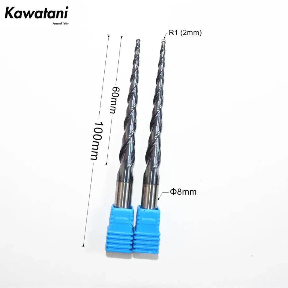 D8mm*R1*60C*100L,HRC55 CNC TiALN solid carbide end mill,woodworking conical router bit,2 flutes taper ball nose Milling cutter
D8mm*R1*60C*100L,HRC55 CNC TiALN solid carbide end mill,woodworking conical router bit,2 flutes taper ball nose Milling cutter