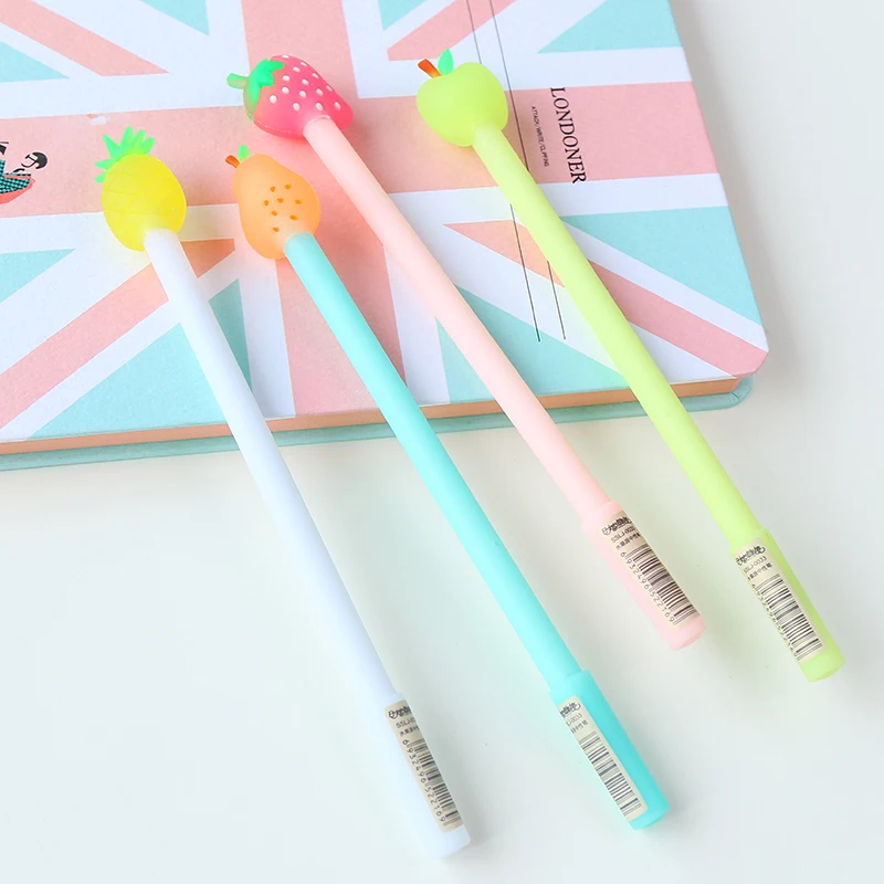 4 pcs Fruit gel pen 0.5mm Black color pens writing gift Pineapple Strawberry Apple Stationery Office School supplies FB137
4 pcs Fruit gel pen 0.5mm Black color pens writing gift Pineapple Strawberry Apple Stationery Office School supplies FB137