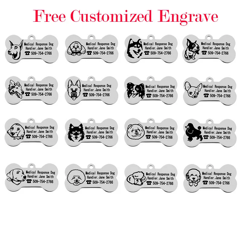 1PC Cute Bone Pattern Dog ID Tag Pendant Stainless Steel Charms High Quality Charms Customized Engrave Allowed DIY Jewelry
1PC Cute Bone Pattern Dog ID Tag Pendant Stainless Steel Charms High Quality Charms Customized Engrave Allowed DIY Jewelry