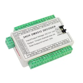Easy 24CH dmx512 decoder Controller 24 channel dmx drive DC5V-24V RGB Strip Node WS-DMX-24CH
Easy 24CH dmx512 decoder Controller 24 channel dmx drive DC5V-24V RGB Strip Node WS-DMX-24CH