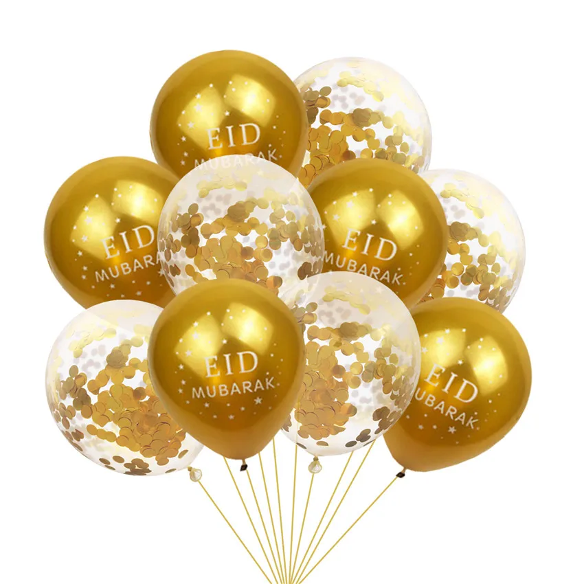 10PCS EID MUBARAK Balloons Decor Ramadan Decoration Silver Gold EID Balloon for Islamic Muslim Eid Mubarak Favors Party Supplies
10PCS EID MUBARAK Balloons Decor Ramadan Decoration Silver Gold EID Balloon for Islamic Muslim Eid Mubarak Favors Party Supplies
