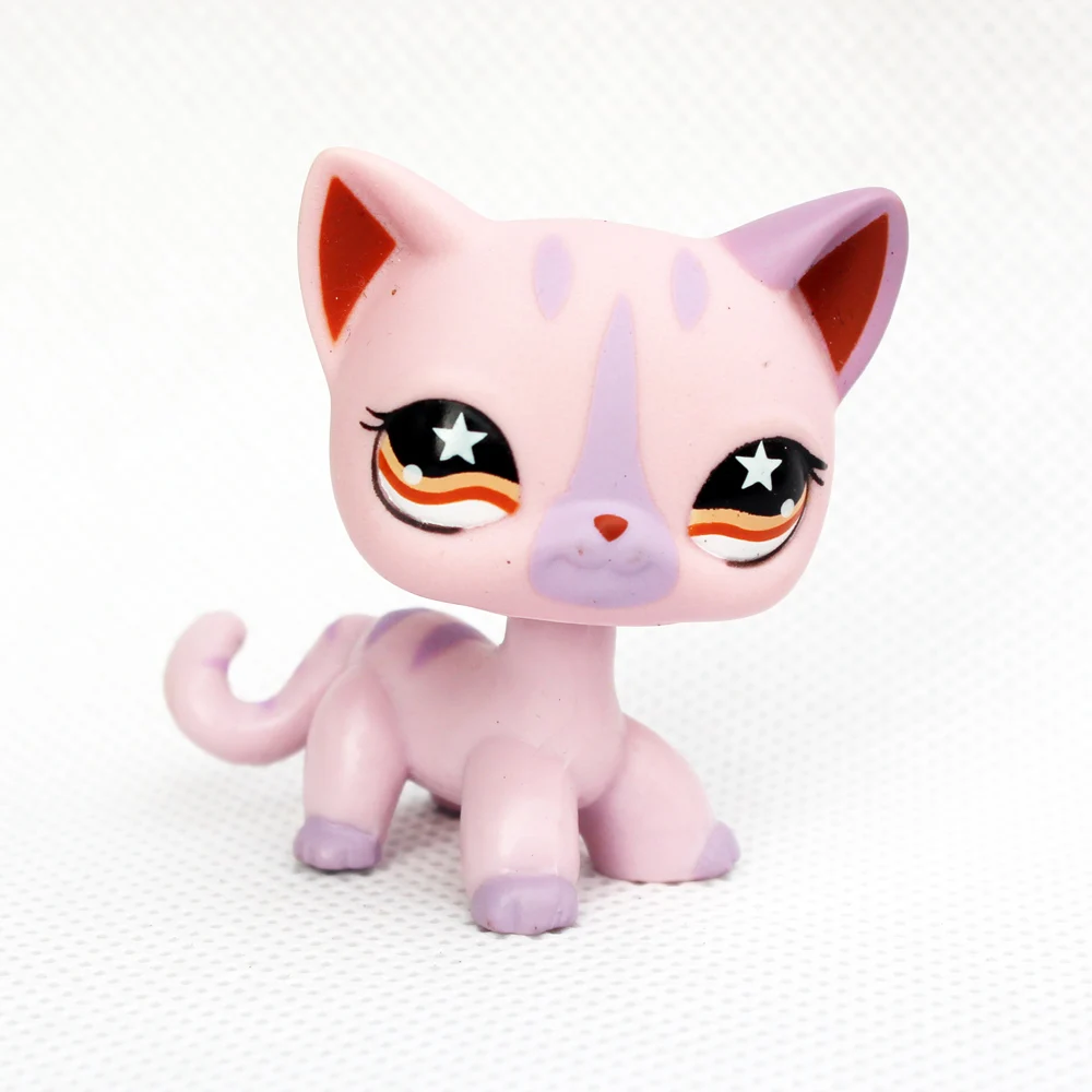 rare pet shop lps toys #933 littlest pink purple stripe short hair cat orange star eyes Cute Animal toys figure
rare pet shop lps toys #933 littlest pink purple stripe short hair cat orange star eyes Cute Animal toys figure