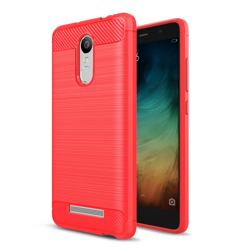 Lenuo чехол для Xiaomi Redmi Note 3 ТПУ мягкий углерода Волокно силиконовой щеткой