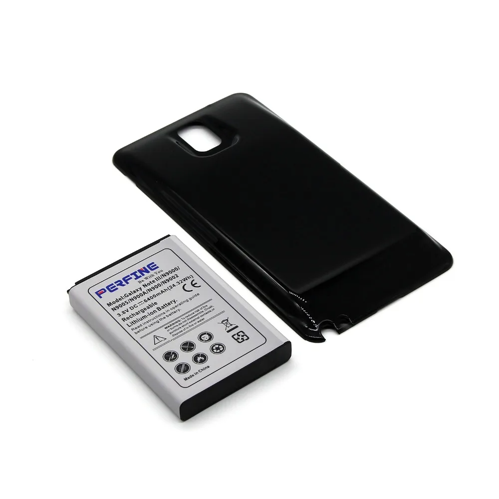Perfine 6400mAh Extended Battery With NFC + Back Cover Black,Li-ion Replacement Battery for Samsung Galaxy Note 3,N9000,N9005
Perfine 6400mAh Extended Battery With NFC + Back Cover Black,Li-ion Replacement Battery for Samsung Galaxy Note 3,N9000,N9005