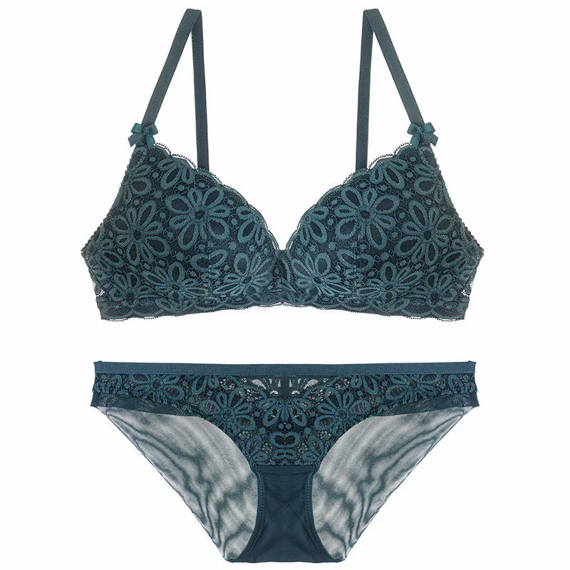Women Embroidery Sexy Bra Set (1)
