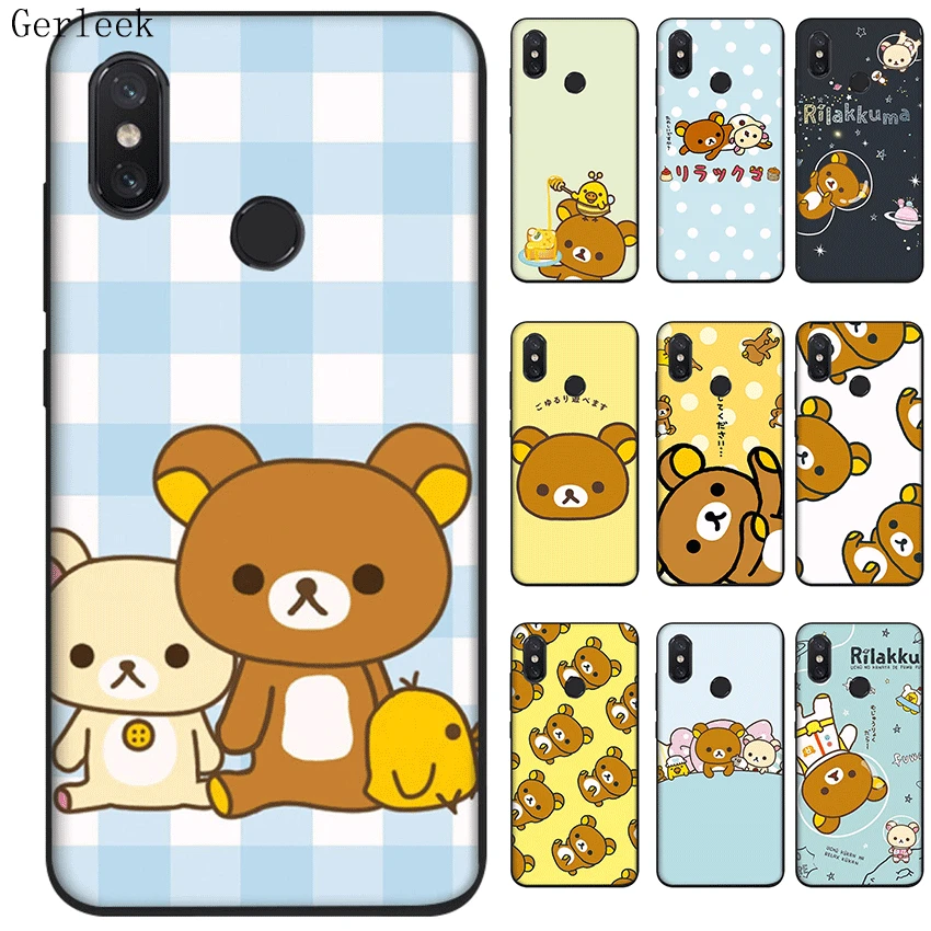 Черный силиконовый чехол из ТПУ для Xiaomi Redmi 4A 4X 5 5A Plus 6A 6 Pro S2 Rilakkuma | Мобильные