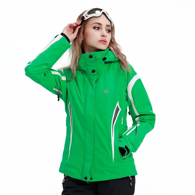 Image ROYALWAY Women Skiing Ski Jacket Waterproof Windproof Adjustable Hooded  Snowboard Jacket Recco GPS Security Warm Coat#RFSL4517G