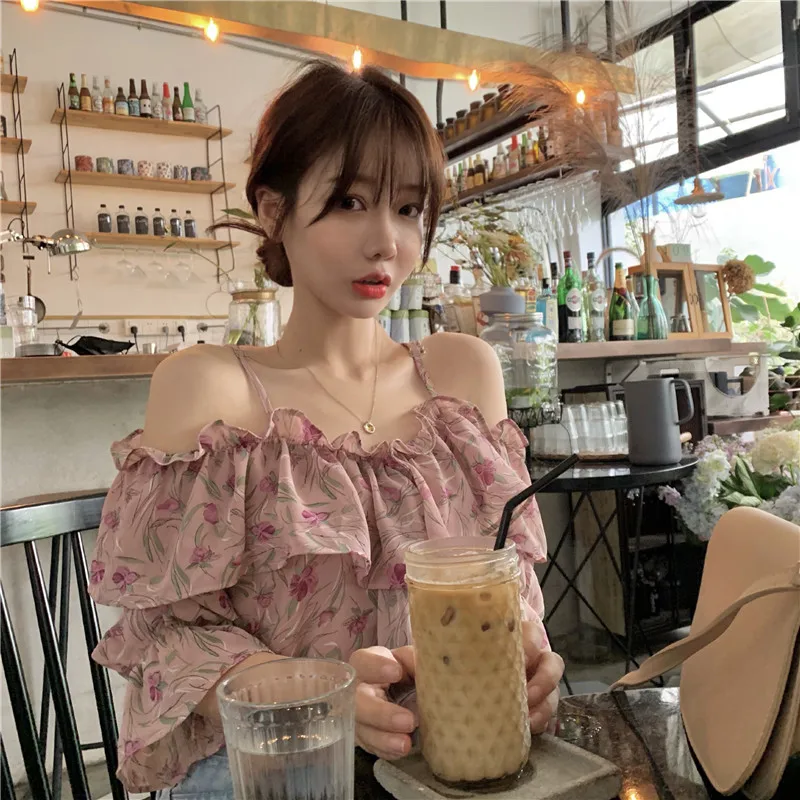 Lychee Girls Sweet Floral Ruffle Off Shoulder Strap Women Blouse Casual Slash Neck Summer Tops for Women Long Sleeve Lady Shirt
Lychee Girls Sweet Floral Ruffle Off Shoulder Strap Women Blouse Casual Slash Neck Summer Tops for Women Long Sleeve Lady Shirt
